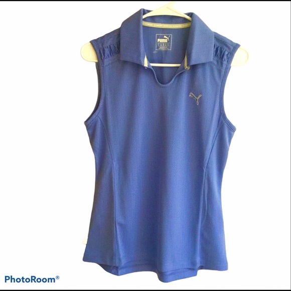 Puma Women Razor Back Kight Blue  Athletic Top NWT - Picture 1 of 3